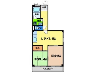 浜田マンションの物件間取画像